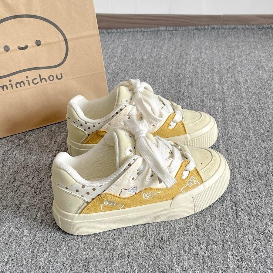 Casual board shoes women's spring and summer new versatile niche shoes platform student white shoes bread shoes
