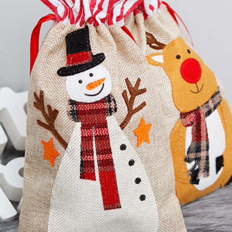 Xmas Gifts Wrapping Bags Candy Bags Christmas Wrapping Bag Party Favors for Creative Photo Props Decor Holiday Supplies