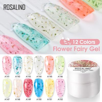 5ml Doe-het-zelf Natuurlijke Gedroogde Bloem Fee Gel Nagellak Bloemig Afweekbare Manicure UV LED Gel