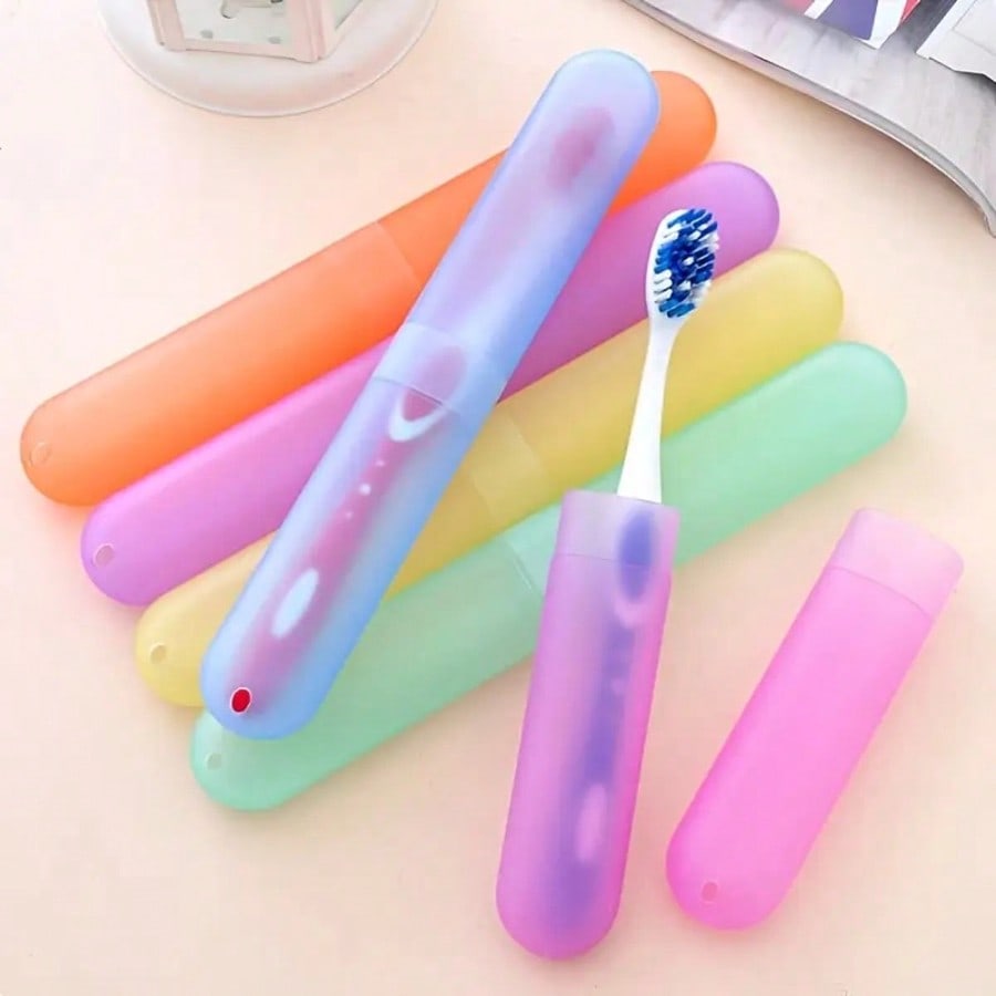1/3/5PCS Travel Toothbrush Case, Portable Tooth Brush Cover Holder, Hygiene Protector for Outdoor, Bathroom, School & Dorm Use