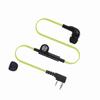 2 Colores 2 Pines Auricular PTT Walkie Talkie Auricular Cable Plano Auricular Micrófono Auriculares(Verde)