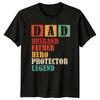 Dad Husband Father Hero Legend Protector T-Shirt Fathers Day Gift