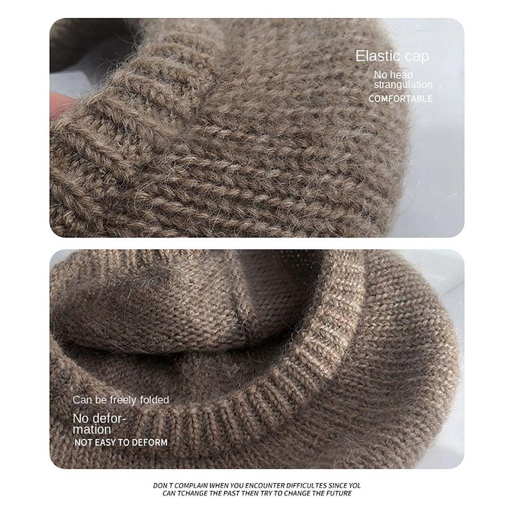 Knitted Winter Hats Thicken Painter Hat Soft Cap for Women Girls