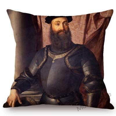 Home Decor Art European Oil Painting Poseidon Venus Sofa Throw Pillow Case Florentine Style Agnolo Bronzino Linen Cushion Cover