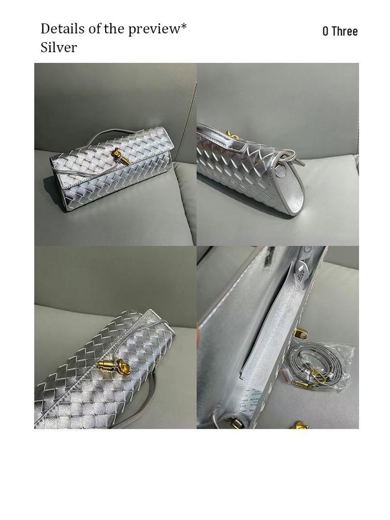 Sac à bandoulière de soirée élégant en cuir de vache tressé 2024