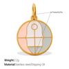Sun, Moon, and Stars Geometric Oil Drip Pendant