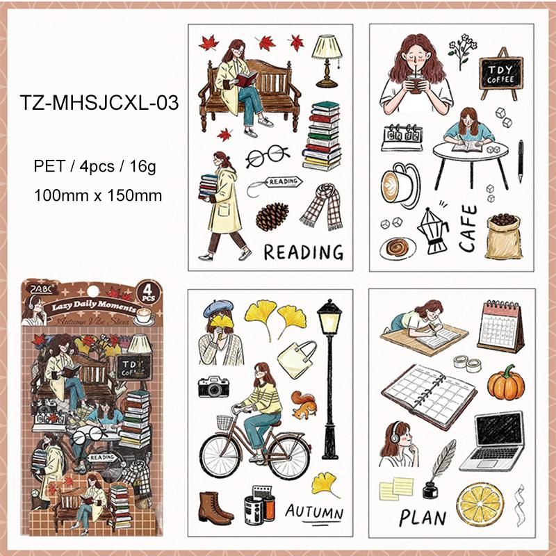 Good Collection Book Series Vintage Life Character Landscape PET Sticker Creative DIY Journal Material Collage Stationery