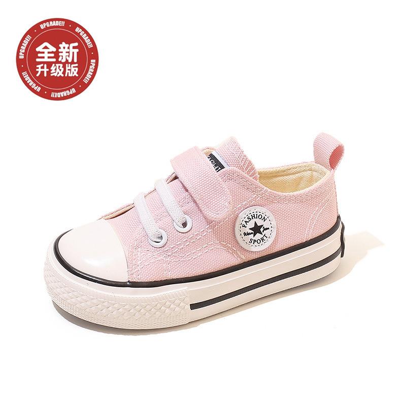 2025 Spring New Korean Version of Children's Board Shoes Boys Canvas Shoes Versatile Baby Girl Casual Shoes Children's Cloth Shoes Tide