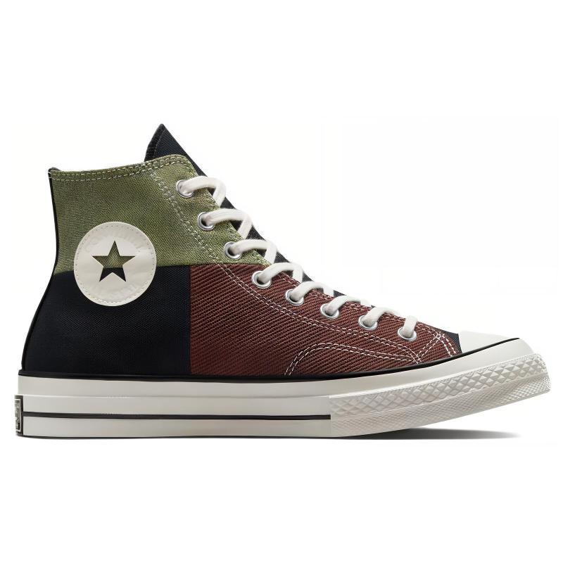 Converse Chuck 70 Plus Comfortable and Stylish High-Top Canvas Shoes Unisex Black Green Brown
