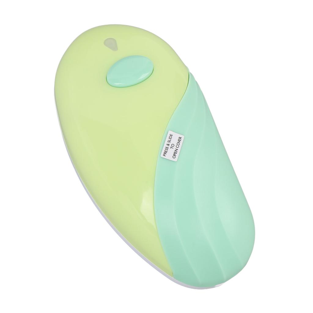 Electric Can Opener One Key Battery Powered Automatic Can Cutter for Elderly Home Kitchen Use Green