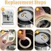 2 Pcs 54mm Silicone Steam Ring for Breville Espresso Machine 878/870/860/880/810/840/450/500 and for Sage 880/878/875/870/810/500 Silicone Grouphead