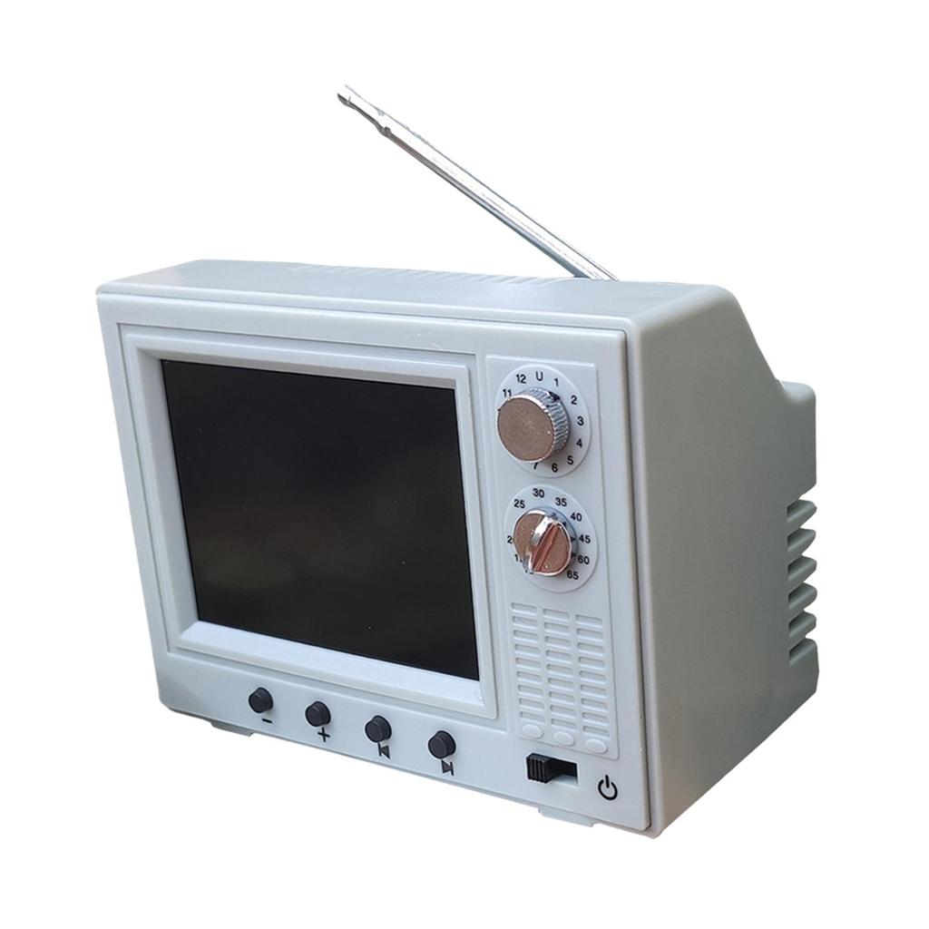 Mini Working TV for Dollhouse, 12TH Scale Miniature Doll Furniture Decor, Miniature TV, Tiny Television Toy Mini TV Furniture