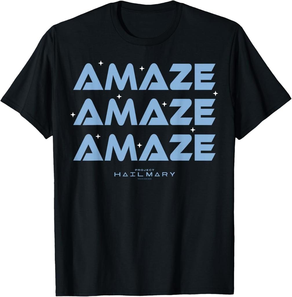 Project Hail Mary Amaze Repeat Typography Graphic Tees and T Shirts