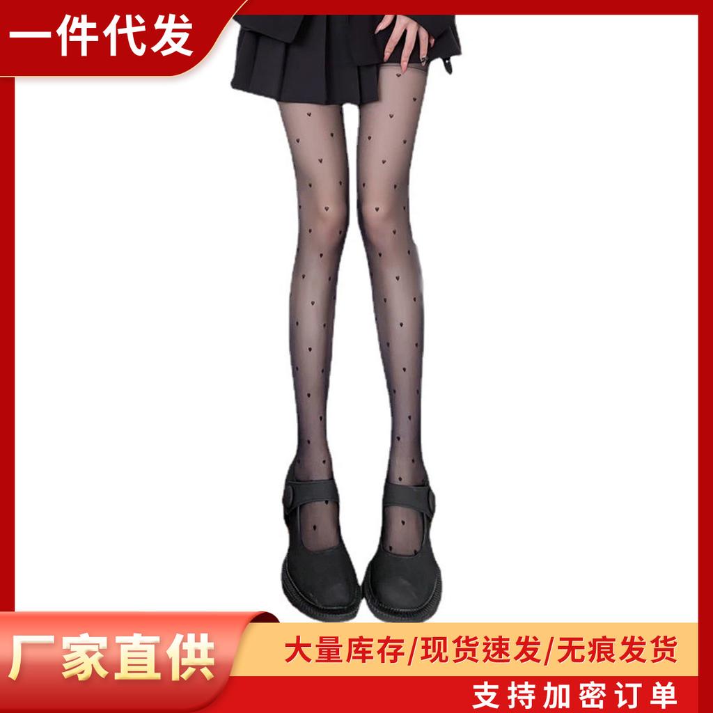 Polka dot black stockings women's 0d spring and autumn ultra-thin anti-hook silk sexy black bare leg artifact bottoming pantyhose