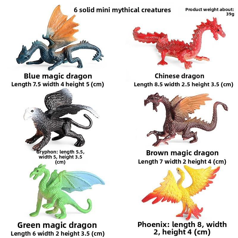 

Plastic Monster Western Flying Dragon Children Animal Model Cake Topper For Kids Party Decor Style A