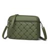 Damen Sling Schulter Kleine Quadratische Handtasche Neues Gestepptes Design PU Leder Umhängetasche Vielseitige Messenger Bag