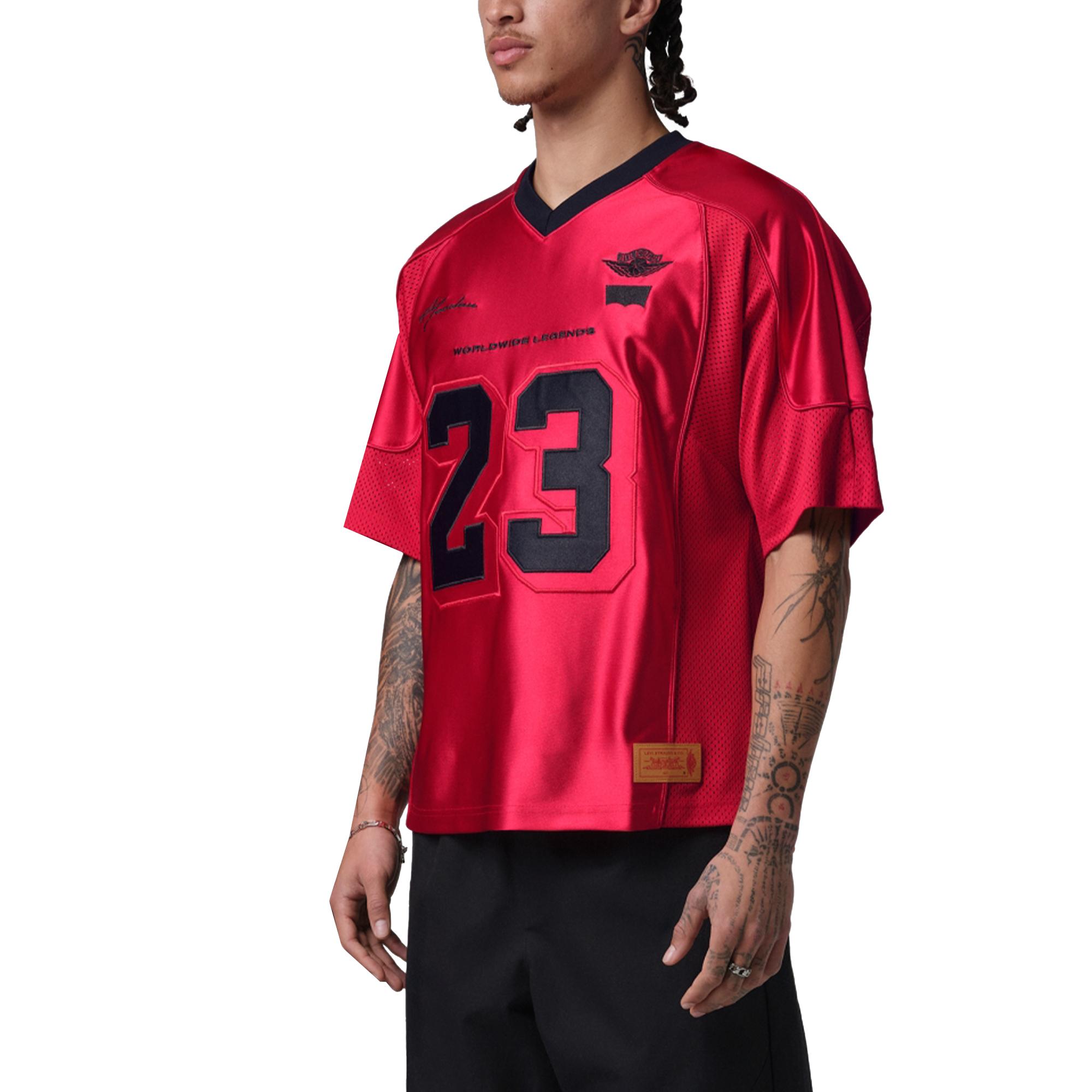 Jordan × Air Embroidered Breathable Short Sleeve V-Neck Comfortable Jersey Men jersey IM6733-657 M