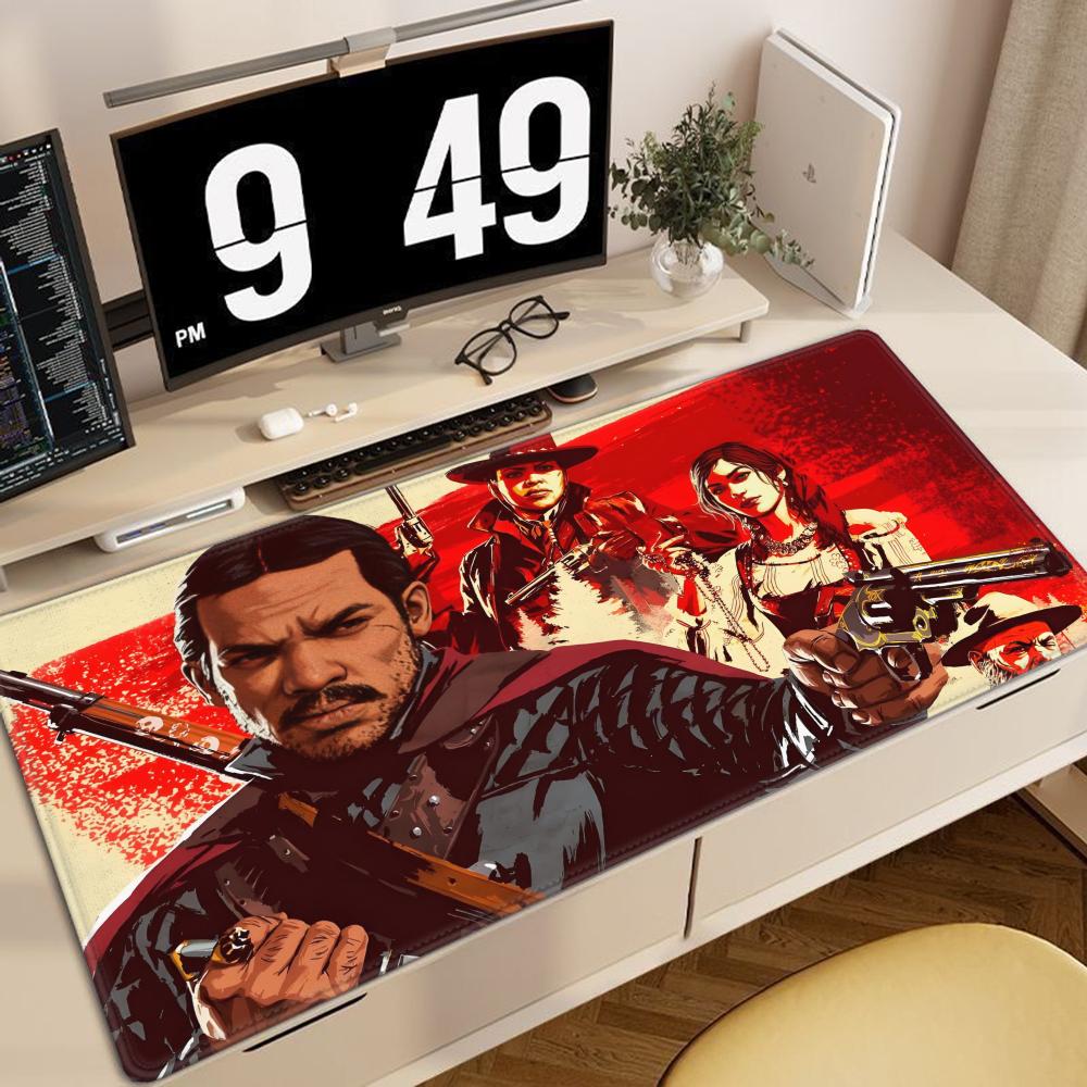 DeadR-Redemption Mouse Pad Cute HD Desk Pad Extended Gaming Keyboard Mats Large 90x40cm XXL Gamer Mousepad