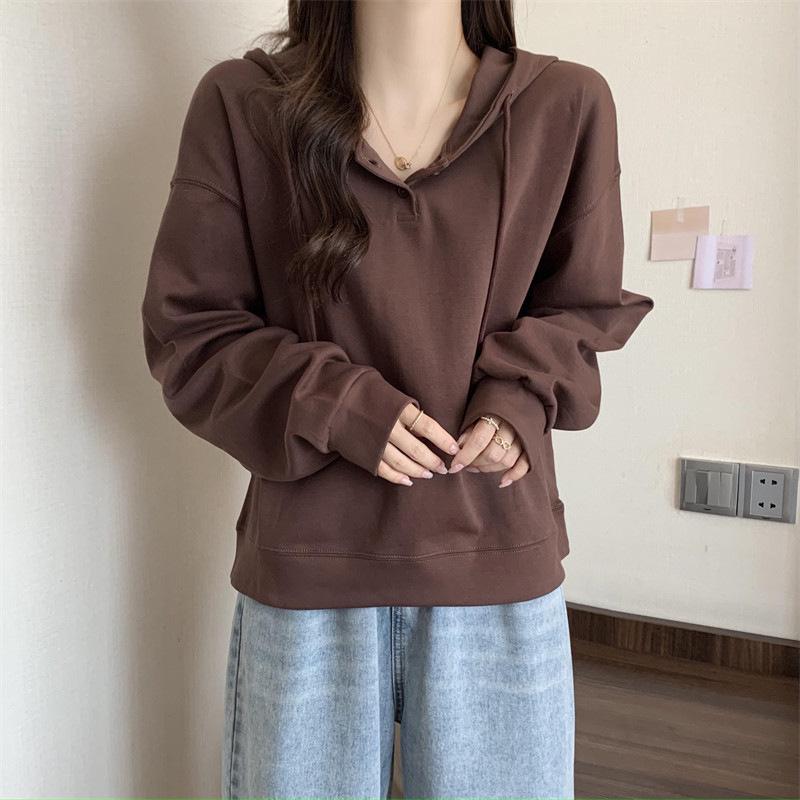 Trendy Women's Korean-Style Lightweight Hoodie - Spring/Autumn Loose Fit