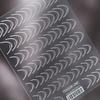 Abstract Silver 5D Nail Art Sticker Elegant French Curve Asymmetric Line Fragments Modern Artistic Self Adhesive Manicure Decal