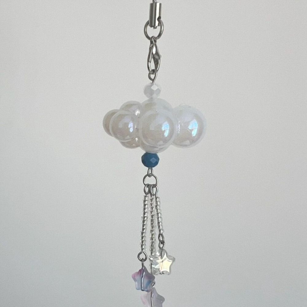 

Брелок Подвеска Ремешок для мобильного телефона 3D Облако Бисерная цепочка для телефона Облако Звезда Шнурок Украшение для сумки raindrop