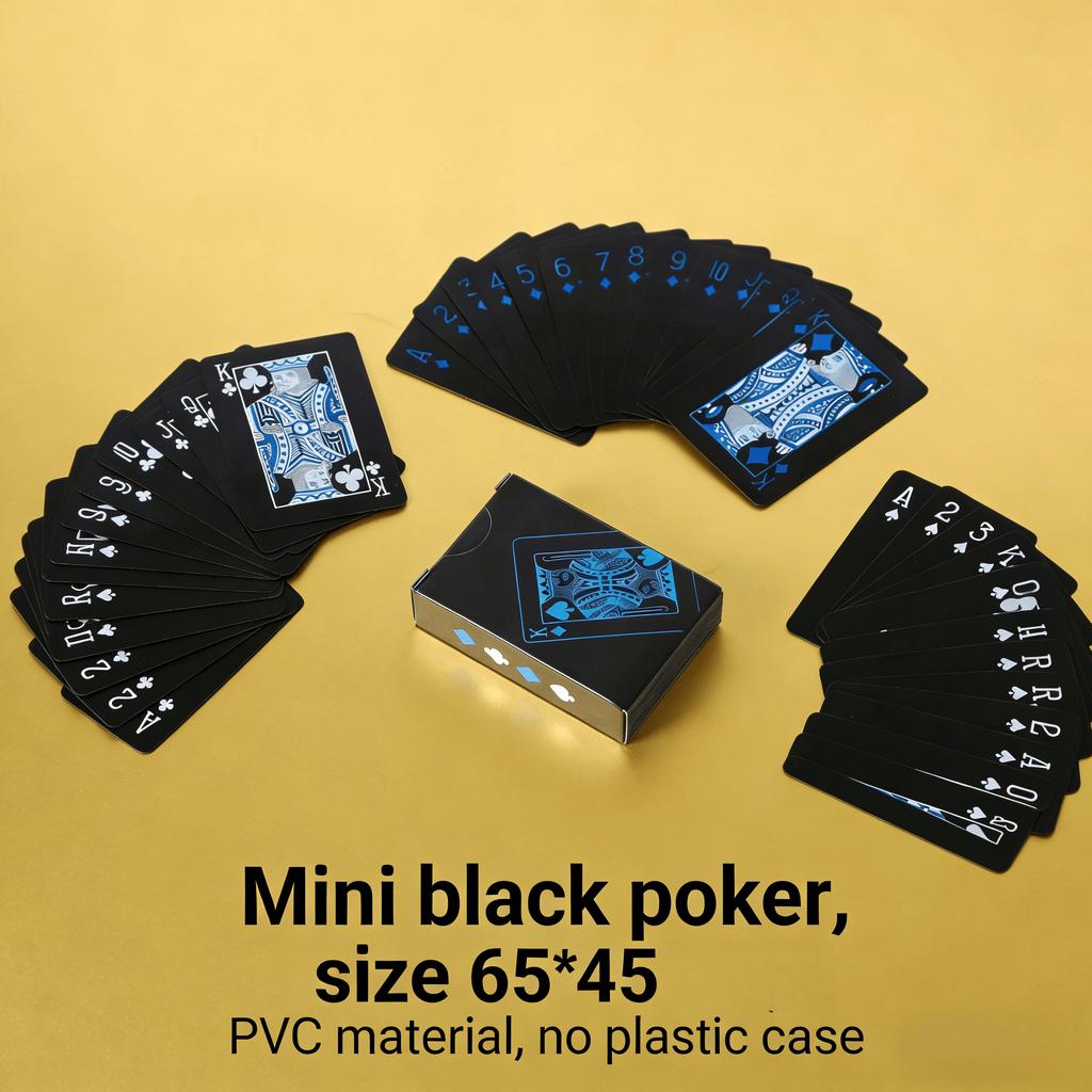 Waterproof PVC Cards, Mini Poker Set, Gold Foil Playing Cards, Pet-Themed Poker, Black Luxury Cards, Men's Gift Idea, Party Game