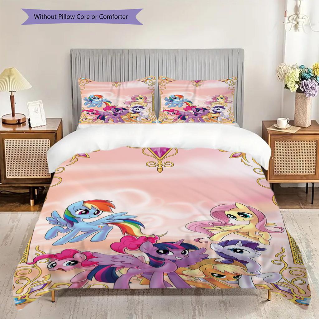 Twilight Sparkle Magical Adventure Bedding 1 Duvet Cover 2 Pillowcase Without Core Christmas Birthday Gift Soft And Comfortable