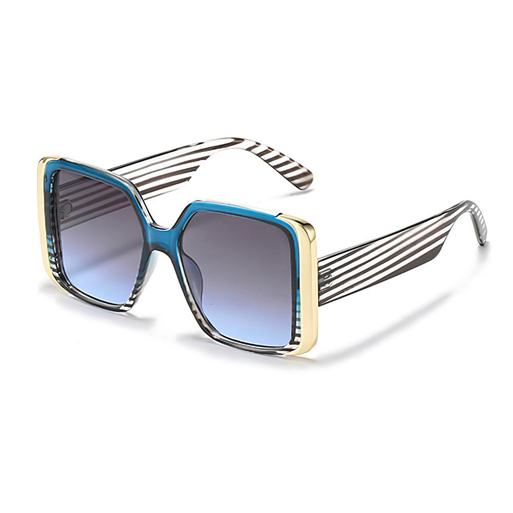 Vintage Sunglasses for Women Green Box Sunglasses Personalized Leopard Leg Design Metal Accessories Wide Frame Women s Glasses