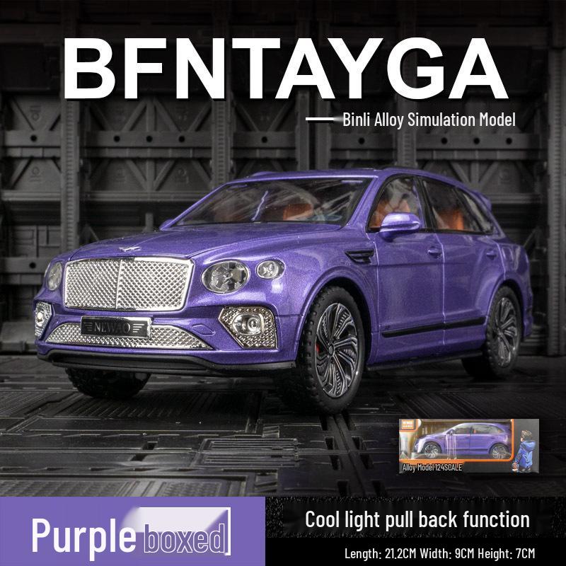

Newao XA2409 Bentley Bentayga Alloy Car Model with Sound and Light - Pull-Back Toy for Kids фиолетовый