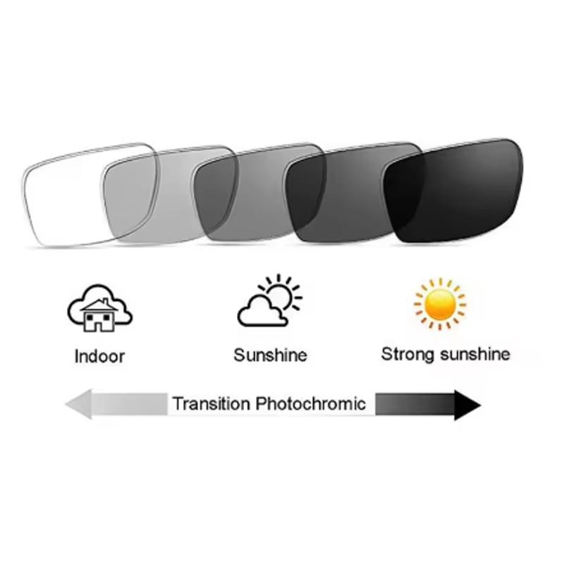 Xiaomi Light Sensitive Color Changing Presbyopia Glasses Retro Ultra Light Round Frame Anti Blue Light Presbyopia Glasses 8888