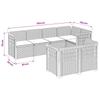 7 Seater Garden Sofa with Cushions Rattan Look PP Anthracite