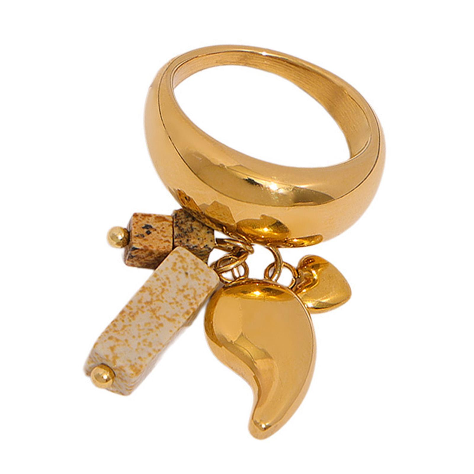 

Стильные кольца на фалангу из натурального камня Элегантные кольца на фалангу из натурального камня Украшение для улучшения вашего общего вида 6 золотой