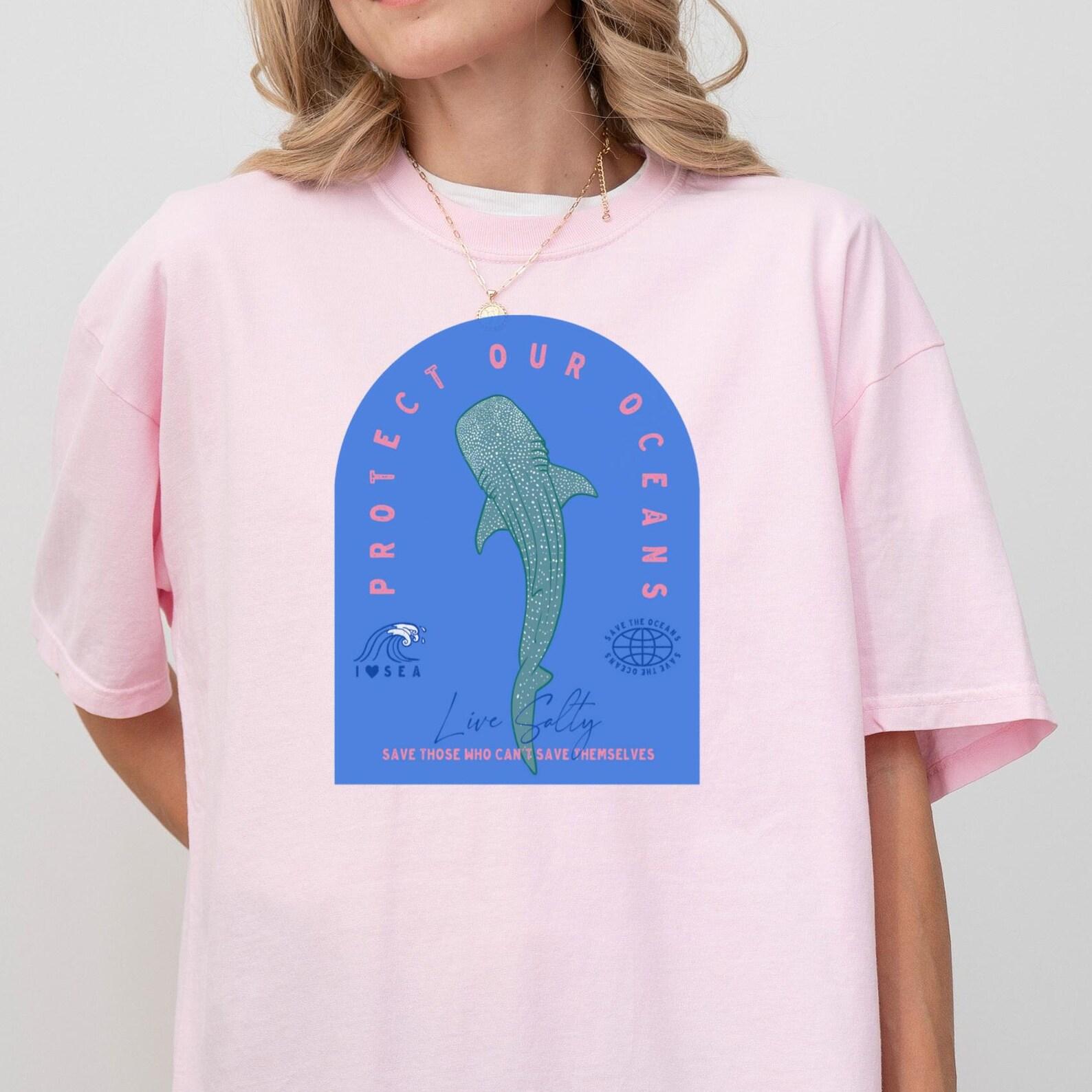 Ocean Whale Shark Shirt, Comfort Colors Tee, Marine Life Top S