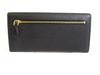 Authentic PRADA Saffiano Black Hibiscus Leather Bifold Long Flap Wallet #a886  Refurbished