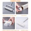 4pcs/set (3 Rolls of Paper+1 Mop Long Handled Hair Remover, Retractable Hair Brush for Clothing, Household Floor Cleaning Tool for Cat Hair,