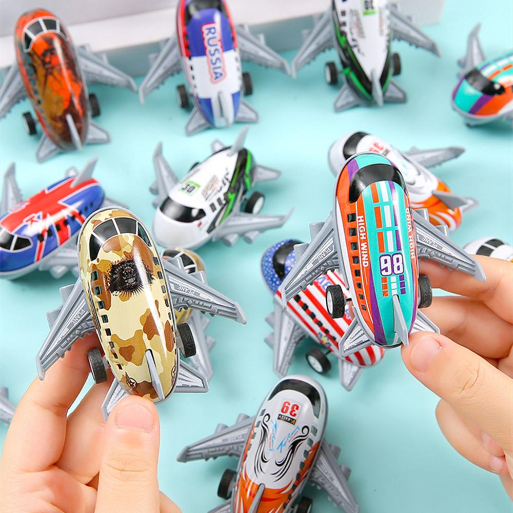 12/30 Pcs Metal Pull Back Plane Game Children's Birthday Party Carnival Christmas Gift Reward Pinata Filler Prize Pack Toy Gift