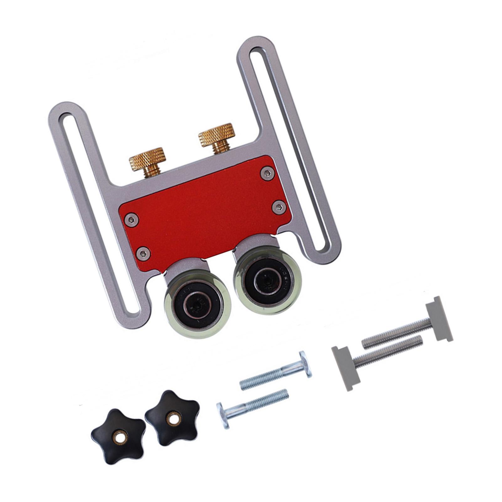 

Роликовый прижим для циркулярной пилы Алюминиевый сплав Анодированная отделка Двухколесный Скользящий Подающий Роликовый прижим для