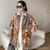 Classic Chain Decor Printed Women S Elegant Versatile Fashion Square Scarf
