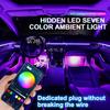 10/14/18 in 1 Led Car Ambient Lights Bluetooth App Control Acrylic Fiber Optic Strip RGB 64 Color Atmosphere Decorative Lamp 12V