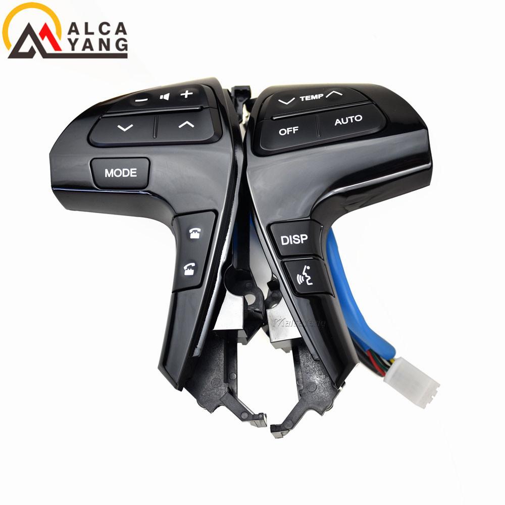 UV Silver / gold color Steering Wheel Audio Control Button With Bluetooth 84250-06180 For Toyota Camry