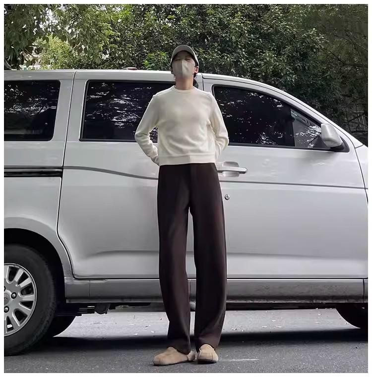 Pre-sale Winter Woolen Straight-Leg Floor-Length Slimming Loose Women's Pants