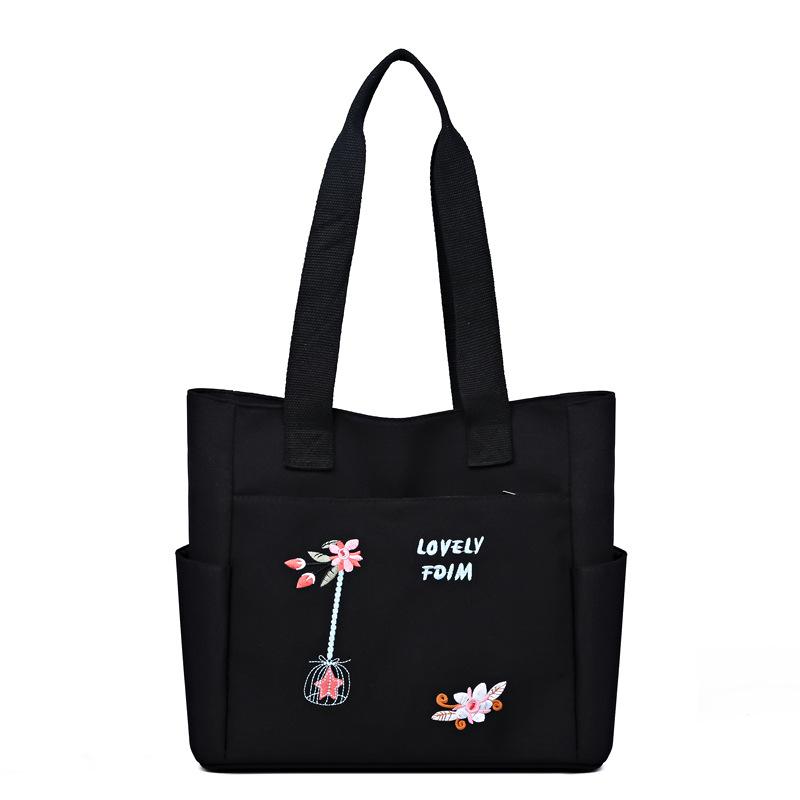 2025 Nouă Modă Geantă de Mână Brodată Capacitate Mare Ușoară Multi-buzunar Geantă de Umăr Leisure Joker Geantă Tote de Călătorie