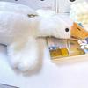 Cute White Goose Plush Pencil Case Large Capacity Plush Pen Bag Soft Cosmetic Storage Pouch For Student Stationery