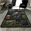 Dinosaur Collection Pattern Rug Floor Mat for Living Room or Bedroom Soft and Comfortable Carpet a Gift for Birthday and Holiday.