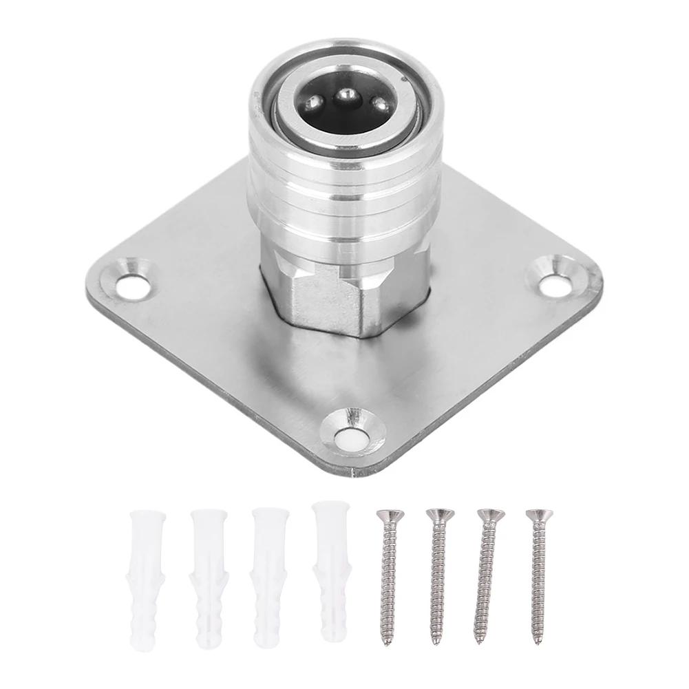 Snow Foam Gun Bracket with 1/4 Quick Connect Foam Cannon Nozzle Water Gun Holder Wall Mountable Pressure Washer Accessories Rack