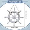 Boat Ship Steering Wheel Rudder Hanging,Ornament Beach Theme Decor Wall Art Wooden for