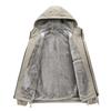 Autumn and Winter Fleece Jacket Men's Hooded Thickened Warm Fat Jacket Men's Cotton-padded Jacket Men's Coat