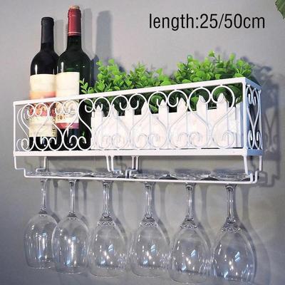 1 Stück Weinregal Tassen Glas Halter Display Bar Regal Wandmontiert Flasche Champagner Glas Aufhänger Halter Bar Organizer Für Küche