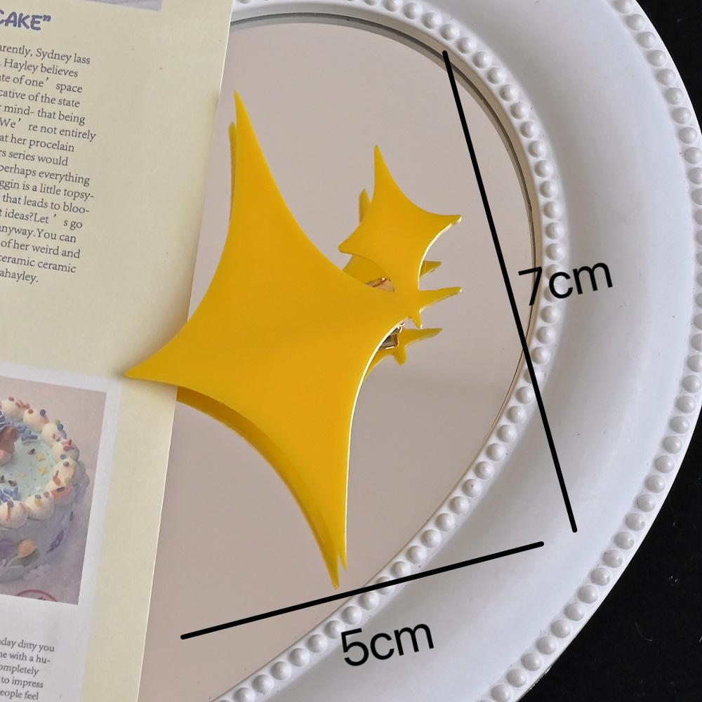 

Y2K Shining Stars Двухмерная женская заколка для волос - Звездная заколка с полной челкой и боковой заколкой