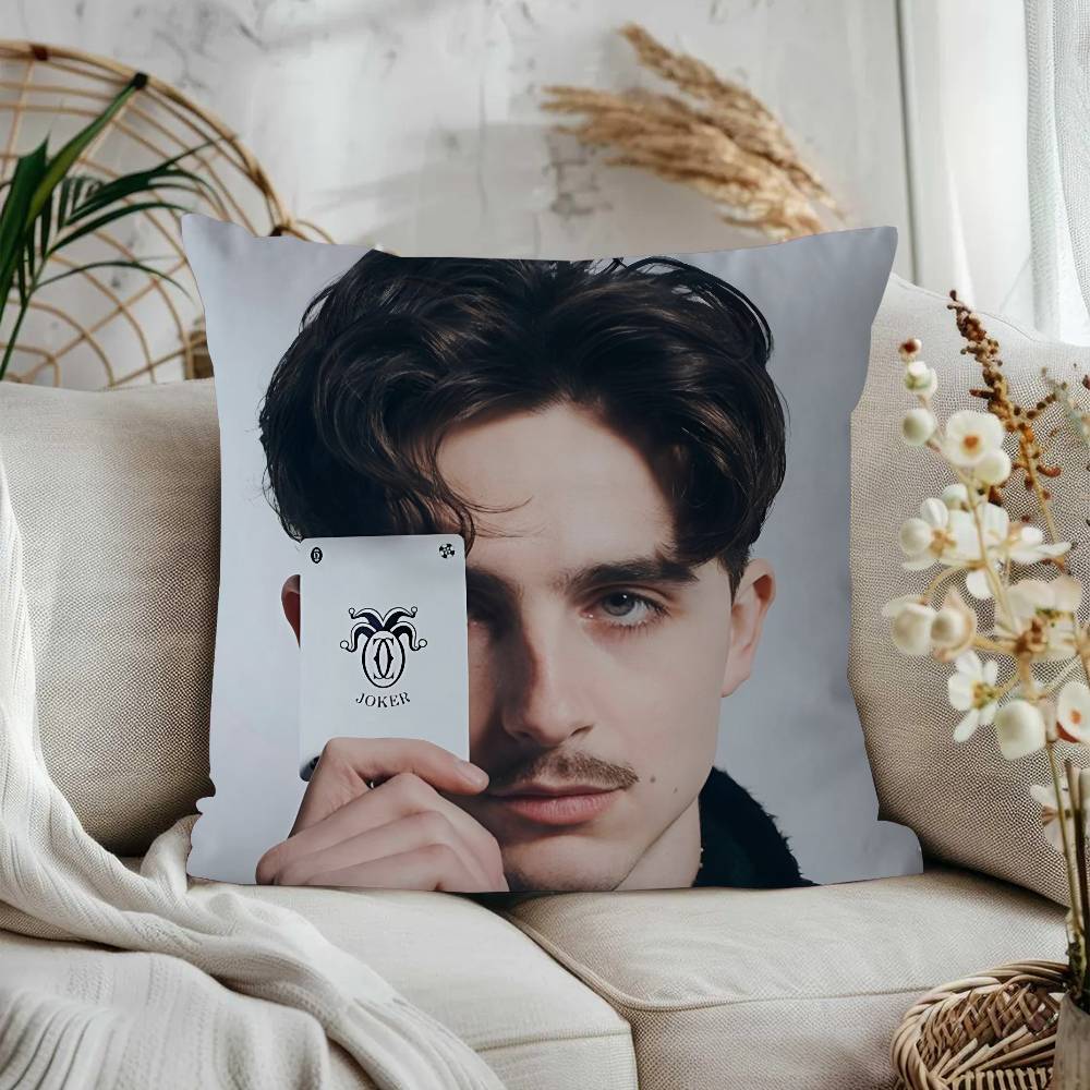 

Актор Тімоті Шаламе Персоналізована наволочка Дитяча спальня Декор для дикої вечірки Наволочка Подарунок на день народження дитини Душ 16x16Inch